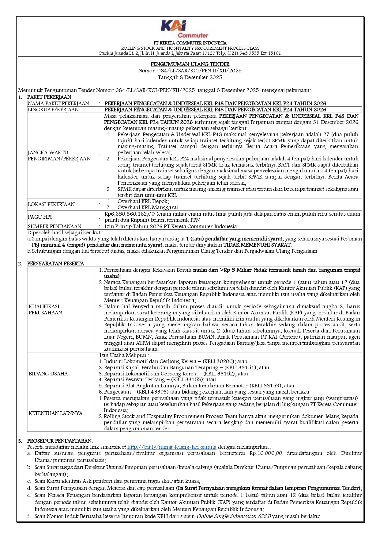 084 pen ii tender pengecatan a